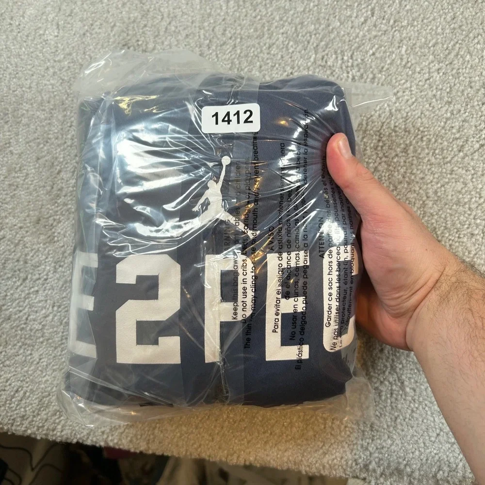 Jordan RE2PECT Hoodie Mens XL Navy Blue Derek Jeter Raglan Pullover 828553-419